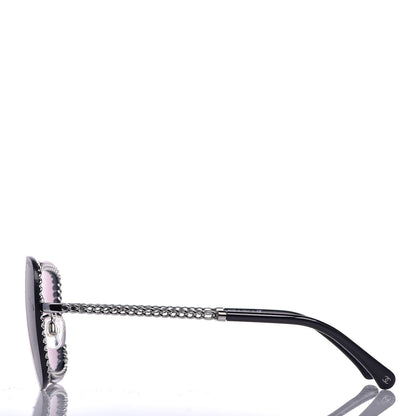 Chanel Square Removable Chain Sunglasses 4244 Grey 2 of 9