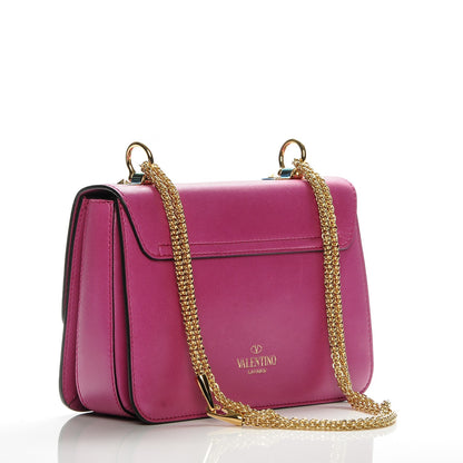 Valentino Garavani Shiny Nappa L'Amour Rockstud Shoulder Bag Fuxia 3 of 8
