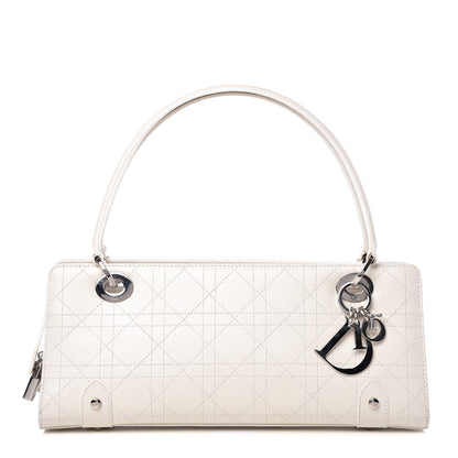 Christian Dior Calfskin Cannage Stitched East West Lady Dior White 1 of 29