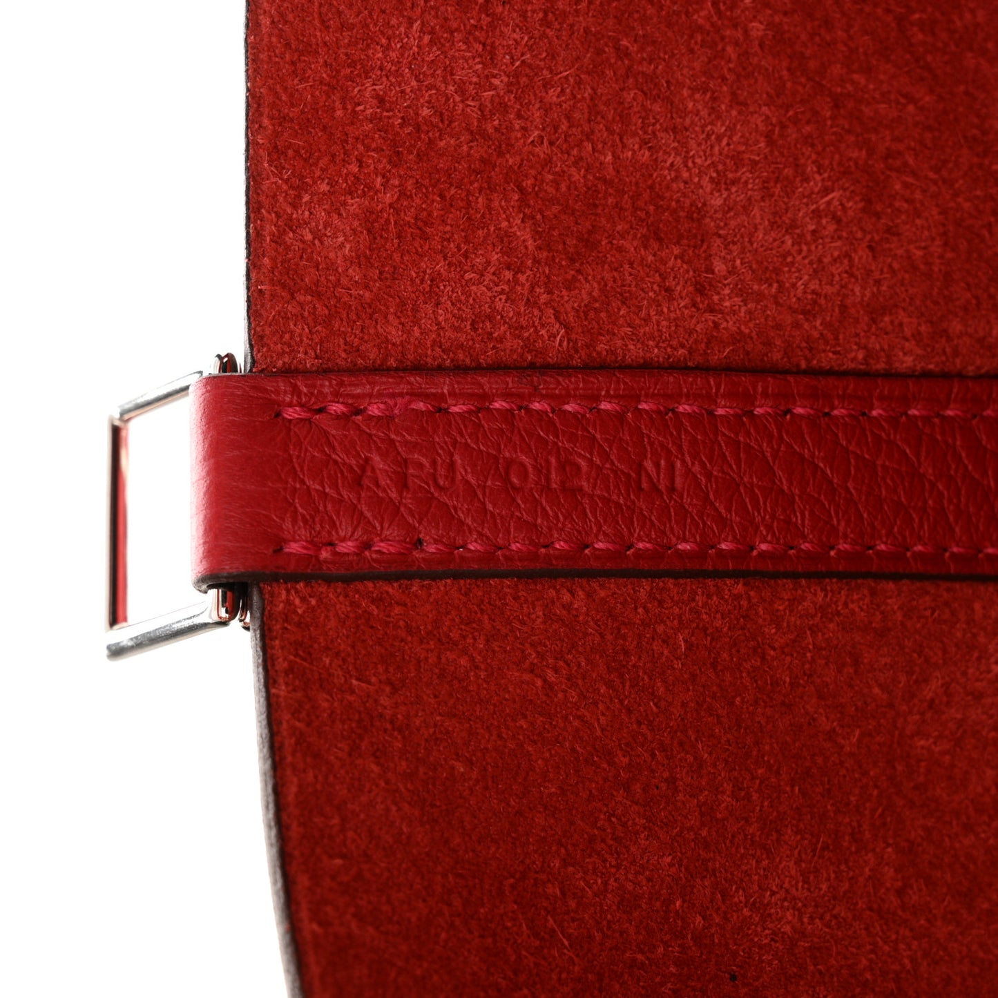 Taurillon Clemence Picotin Lock 22 MM Rouge Casaque