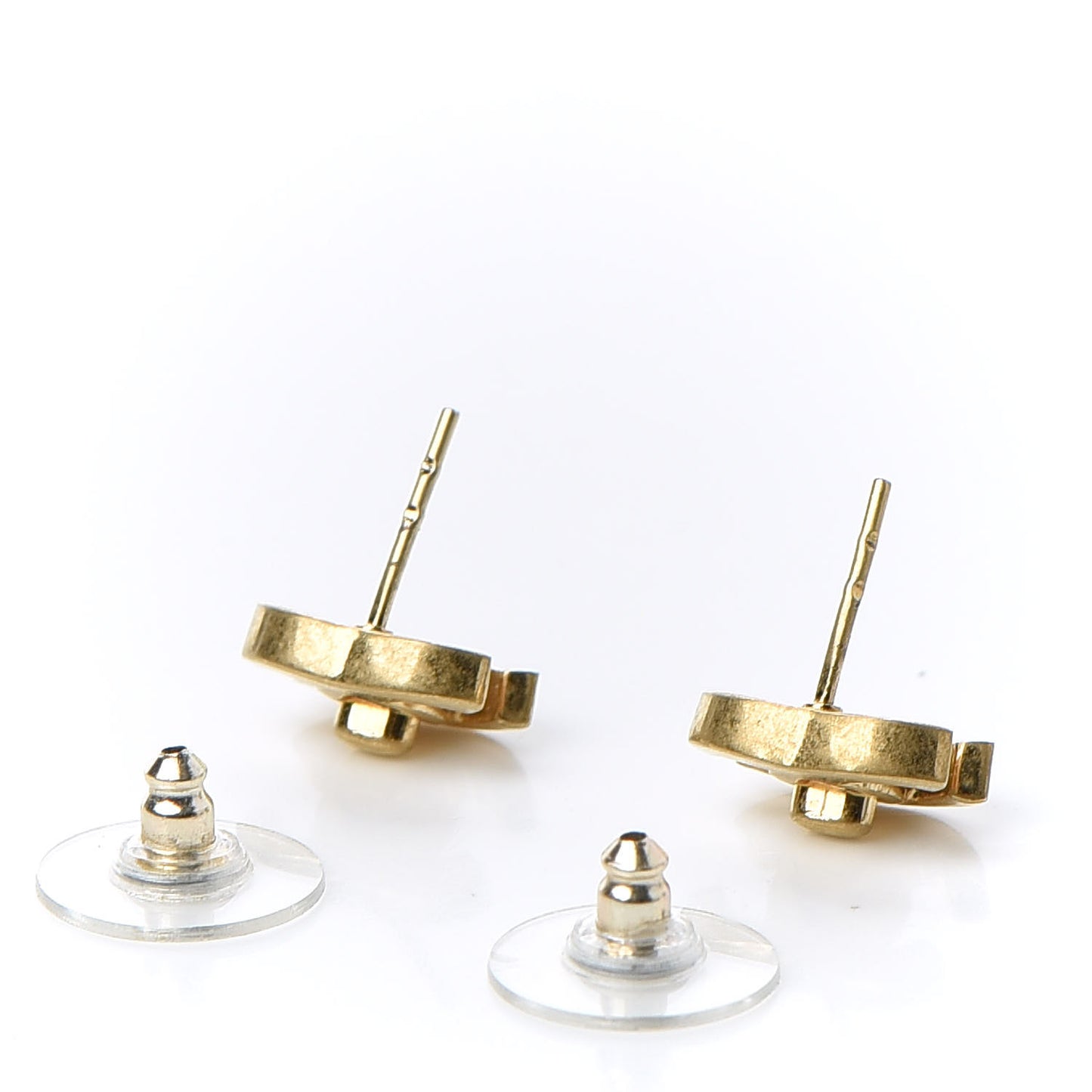 Metal CC Turnlock Earrings Gold