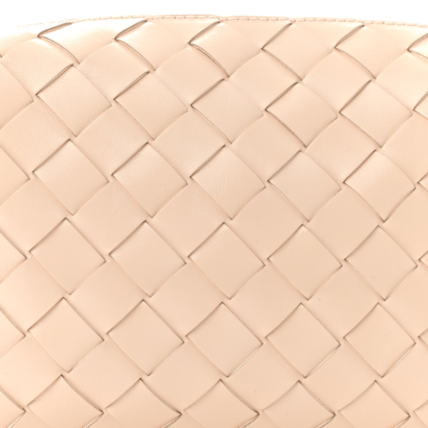 Bottega Veneta Patent Nappa Intrecciato Metallic Knot Mini Loop Camera Bag Macaroon 7 of 9