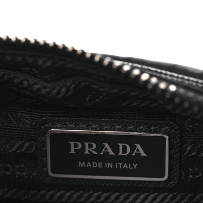 Prada Re-Nylon Saffiano Pocket Single Snap Buckle Shoulder Bag Black 6 of 9