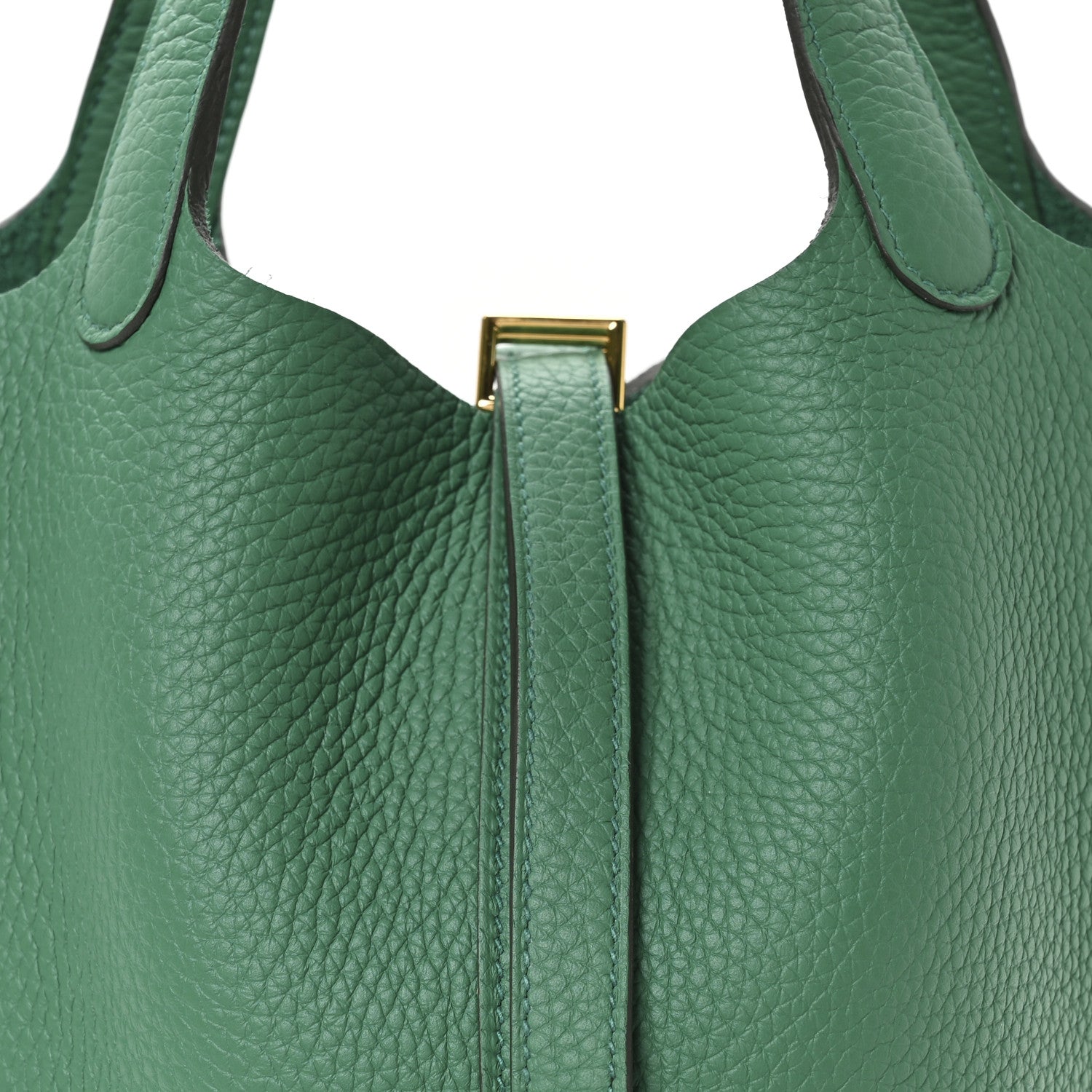 Hermes Taurillon Clemence Picotin Lock 18 PM Vert Jade 8 of 13