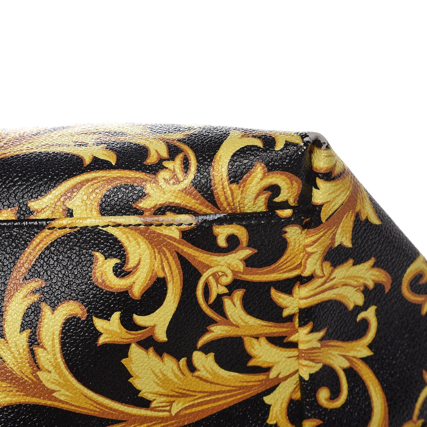 Versace PVC Barocco Printed Tote Black Gold 12 of 14