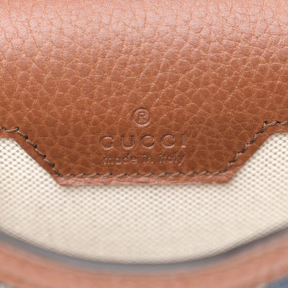 Gucci New Denim GG Monogram Dollar Calfskin Mini Horsebit 1955 Crossbody Bag Blue Tea Cuir Epilog 6 of 10