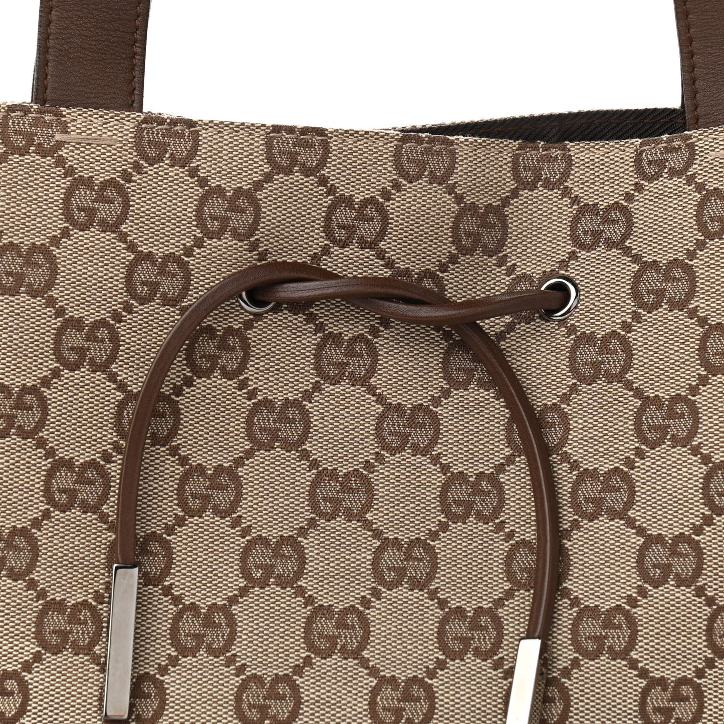 Monogram Drawstring Bag Brown