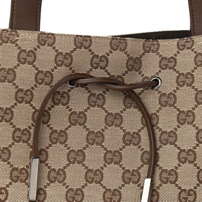 Gucci Monogram Drawstring Bag Brown 10 of 10
