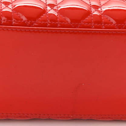Christian Dior Patent Cannage Medium Lady Dior Red 12 of 12