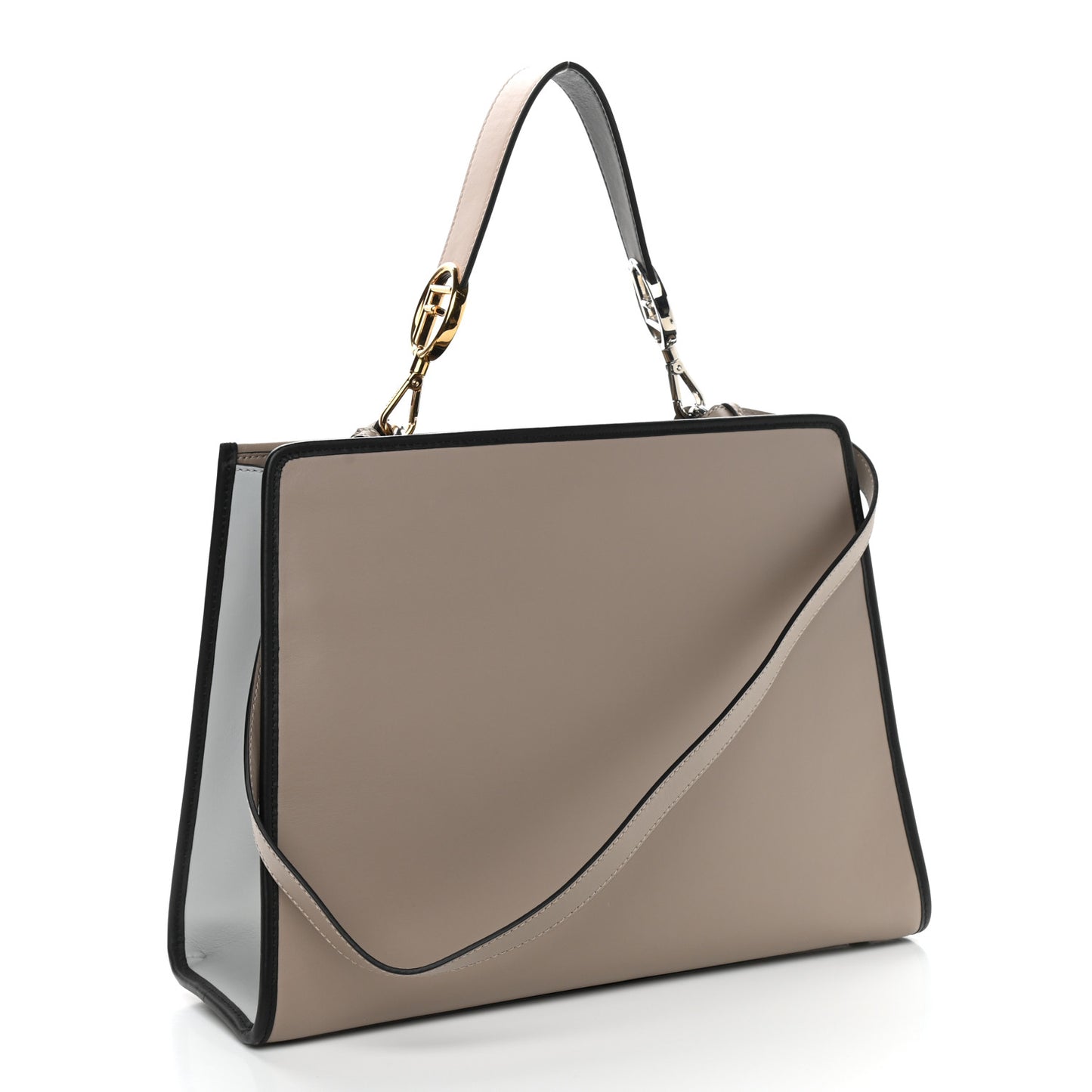 Vitello Century F is Fendi Regular Runaway Satchel Tortora Burro Multicolor