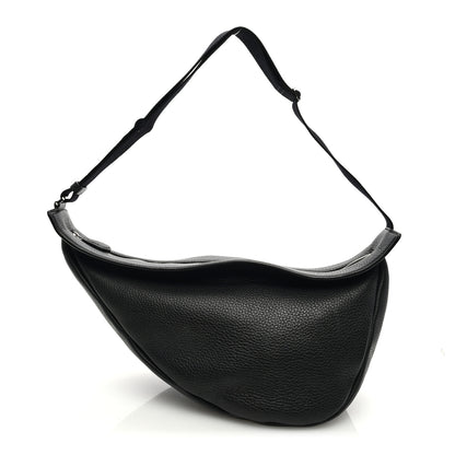 The Row Grained Calfskin Large Slouchy Banana Bag Black 1 of 10