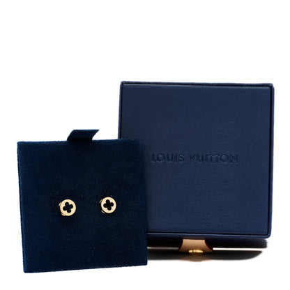 Louis Vuitton 18K Yellow Gold Empreinte Ear Studs Earrings 4 of 5