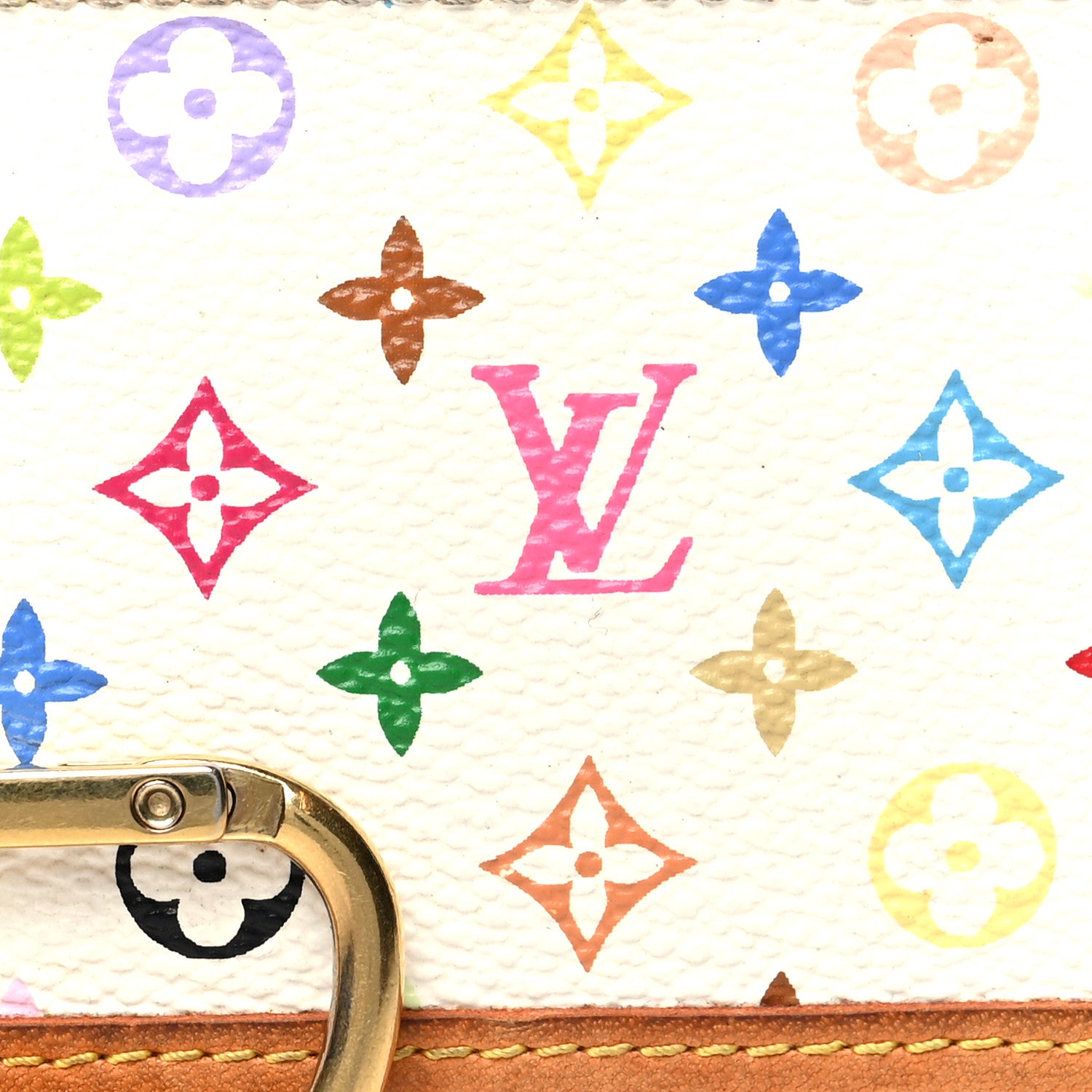 Louis Vuitton Monogram Multicolor Key Pouch White 8 of 12