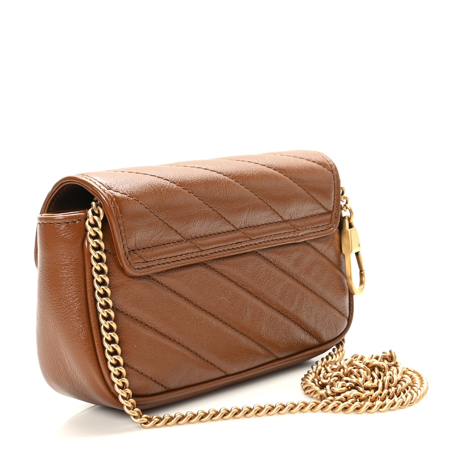 Azalea Calfskin Matelasse Diagonal Super Mini GG Marmont Shoulder Bag Cuir