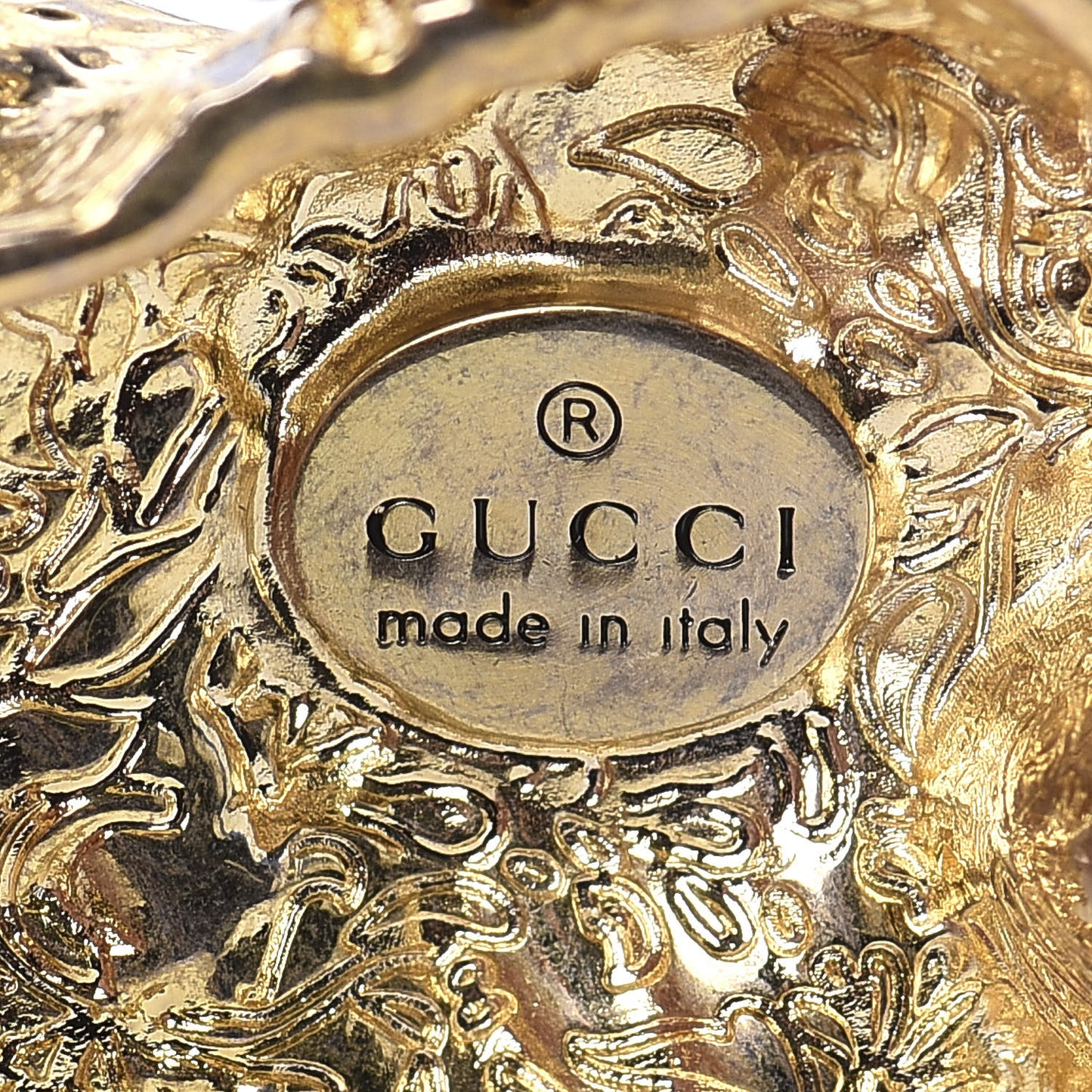 Metal Enamel Roaring Tiger Pendant Necklace Gold