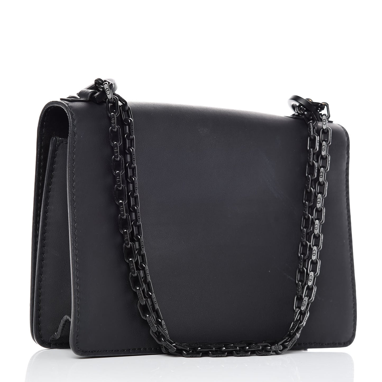 Ultra Matte Calfskin J'Adior Chain Flap Bag Black