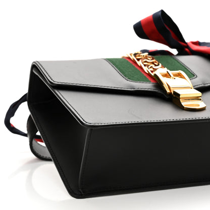 Gucci Calfskin Small Sylvie Shoulder Bag Black 9 of 10