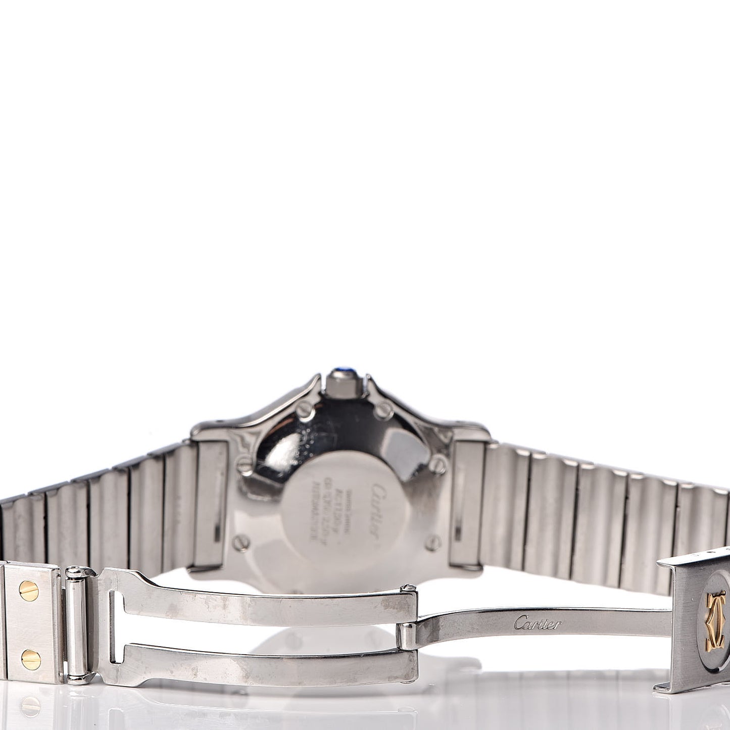 Stainless Steel 18K Yellow Gold 29mm Santos Octagon Automatic Watch
