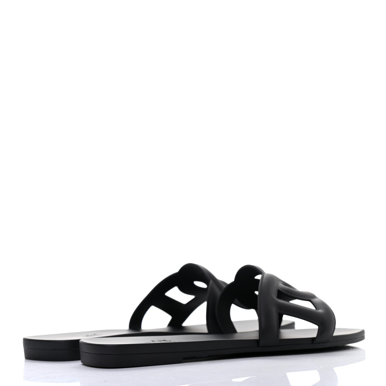 Hermes Rubber Aloha Sandals 37 Black 4 of 8
