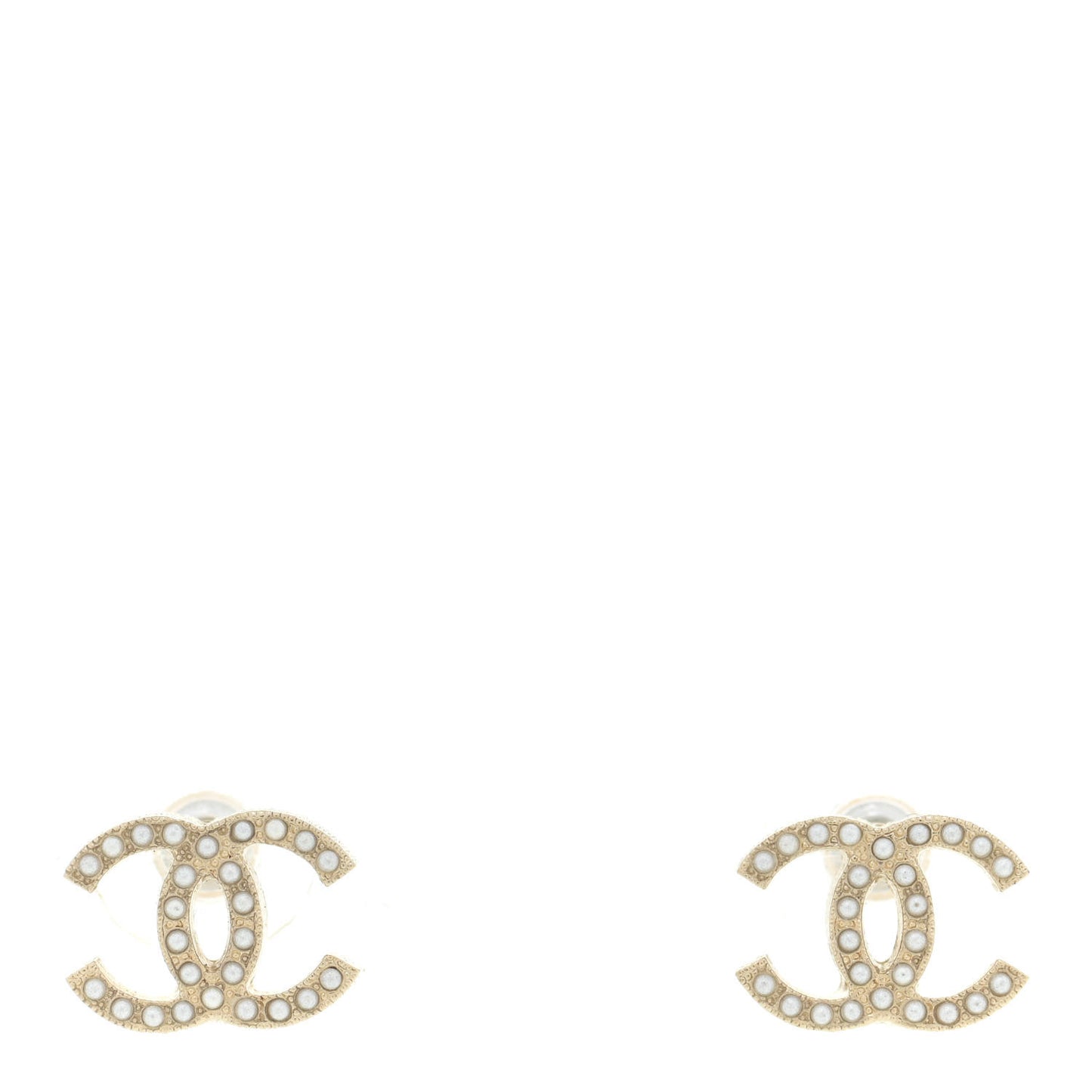 Pearl CC Earrings Gold