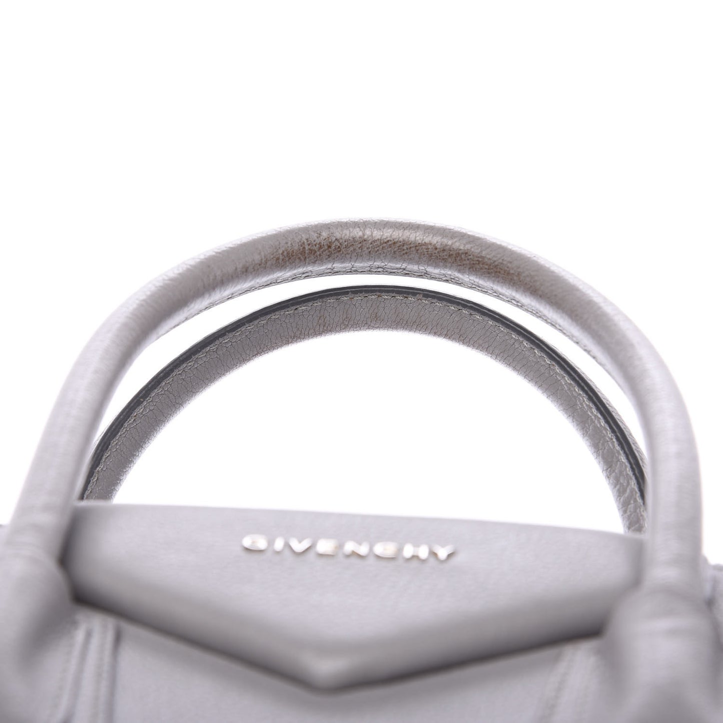 Sugar Goatskin Medium Antigona Pearl Grey