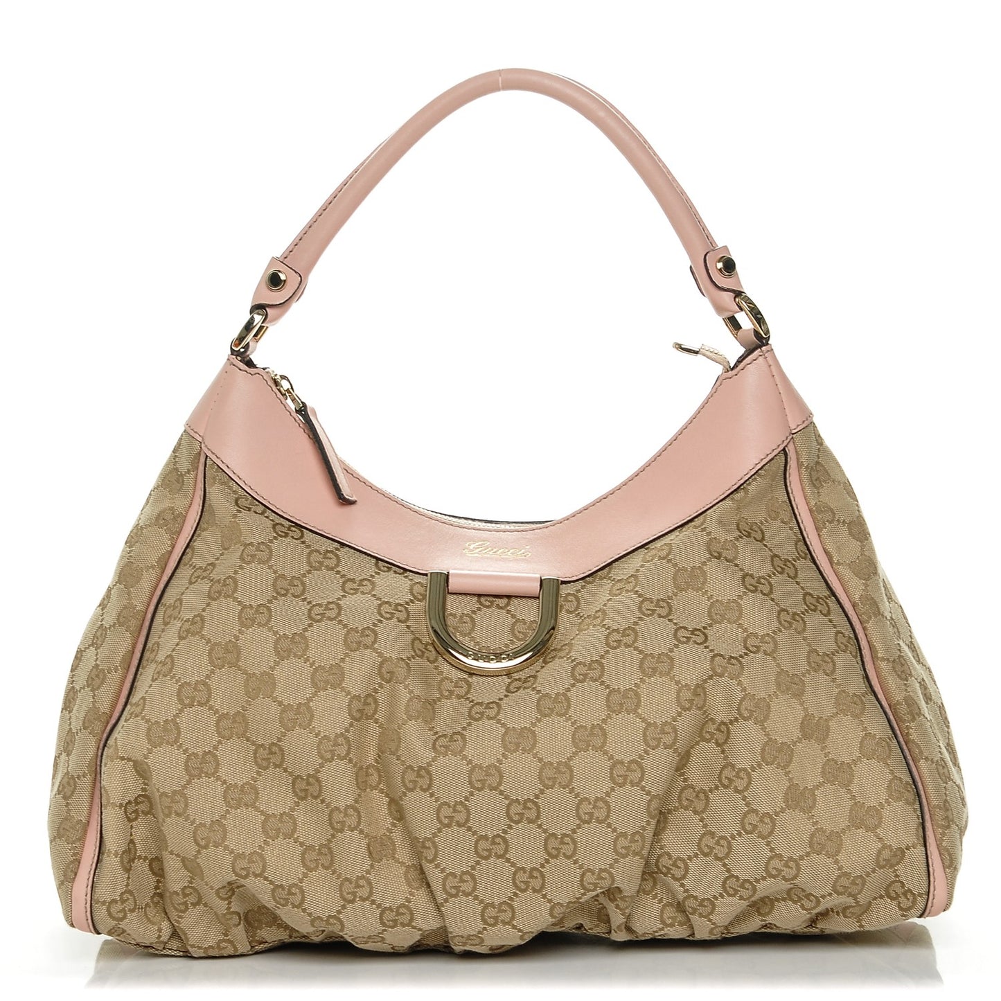 Monogram Large D Gold Hobo Pink