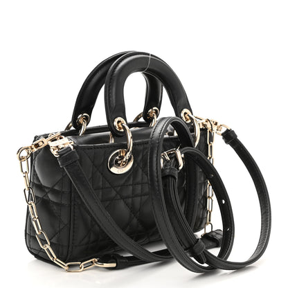 Christian Dior Lambskin Cannage Micro Lady D-Joy Black 3 of 10