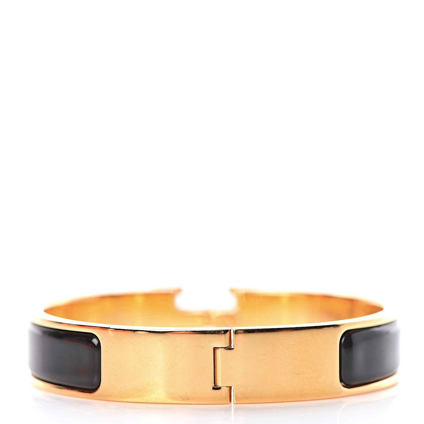 Enamel Narrow Clic Clac H Bracelet PM Black