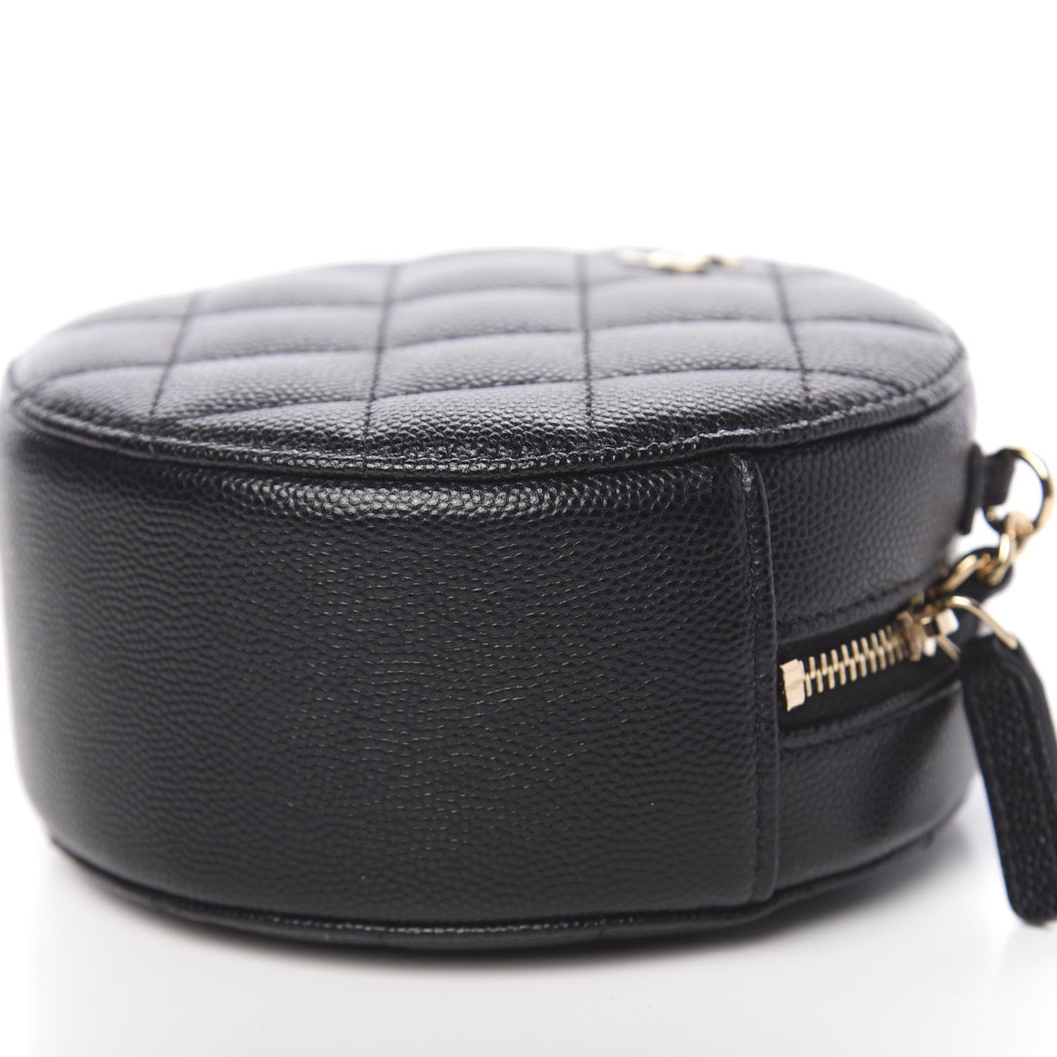 Chanel Caviar Quilted Round Clutch With Chain Black 9 of 10
