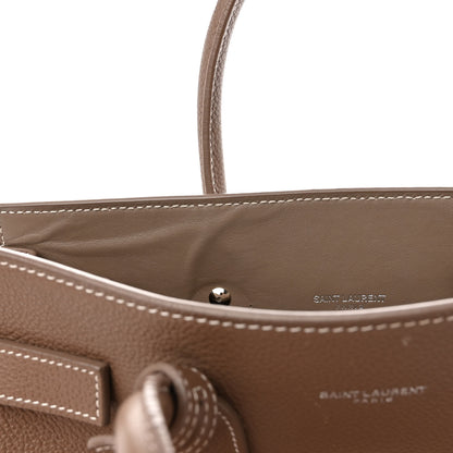 Saint Laurent Grained Calfskin Topstich Baby Sac De Jour Taupe 10 of 11