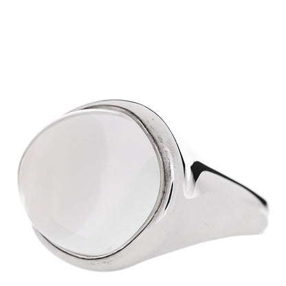 Tiffany Sterling SIlver Crystal Elsa Peretti Cabochon Ring 52 6 3 of 6