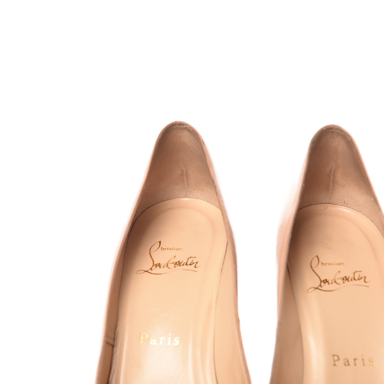 Christian Louboutin Kid Patent Geo 85 Pumps 36.5 Nude 17 of 18
