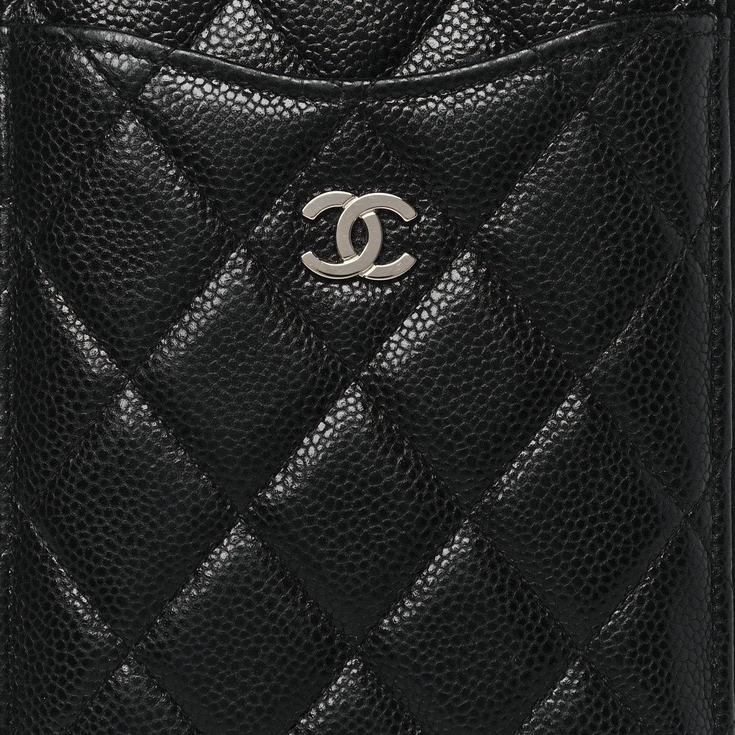 Chanel Caviar Quilted Classic Flat Wallet Pouch Black 8 of 8