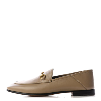 Gucci Lambskin Womens Brixton Horsebit Loafers 41 Mud 1 of 9