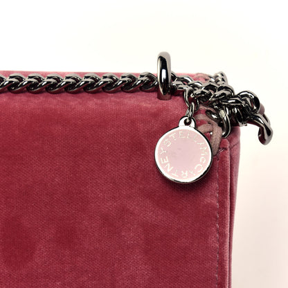 Stella McCartney Velvet Falabella Box Shoulder Bag Pink 12 of 14