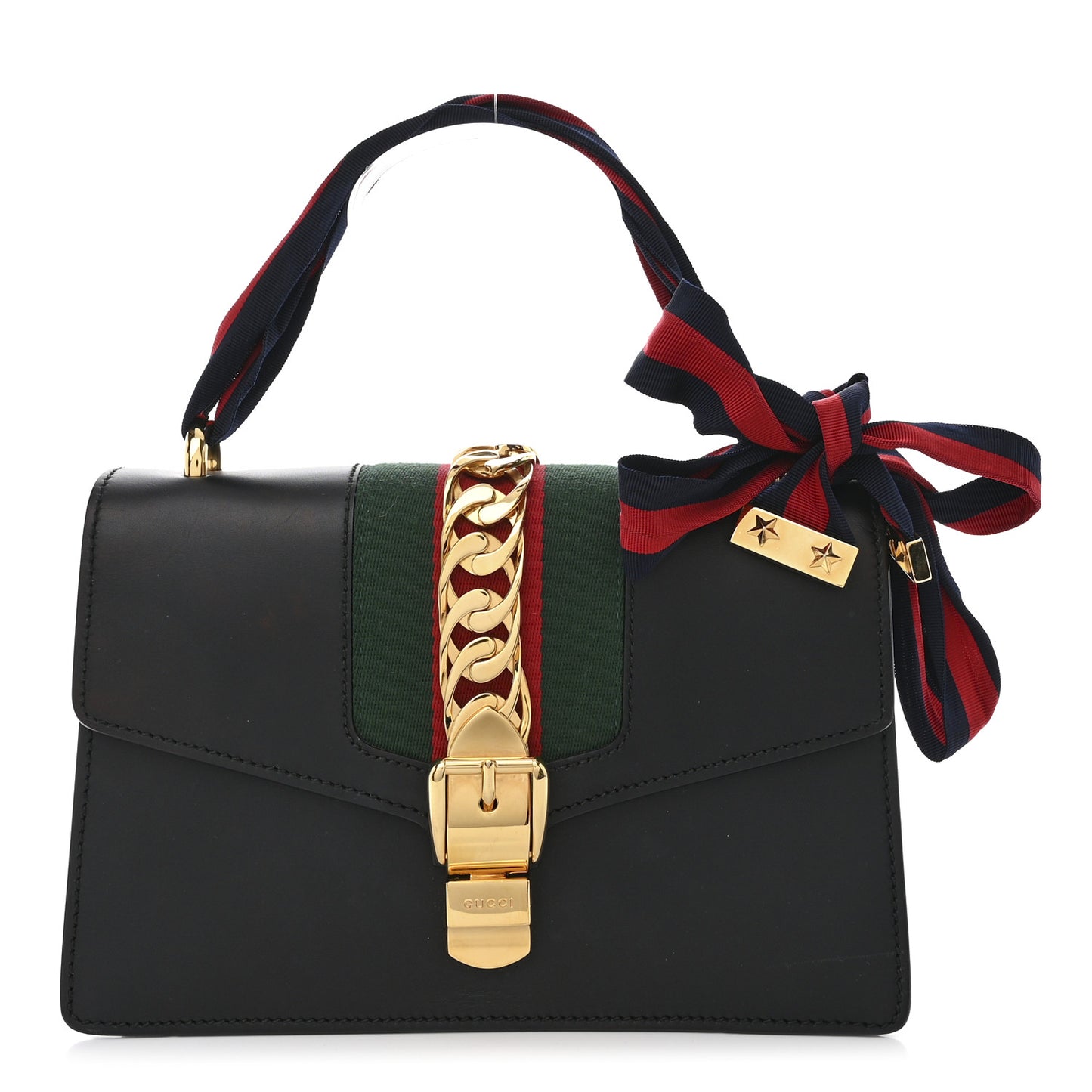 Calfskin Small Sylvie Shoulder Bag Black