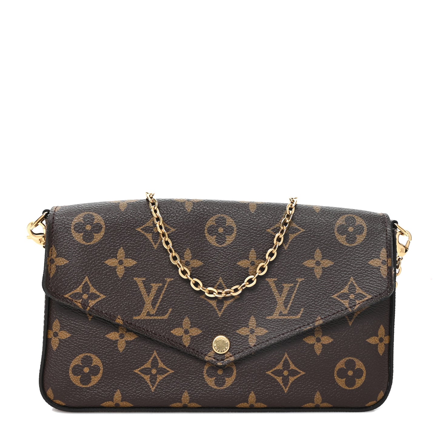 Monogram My LV World Tour Pochette Felicie Chain Wallet Black