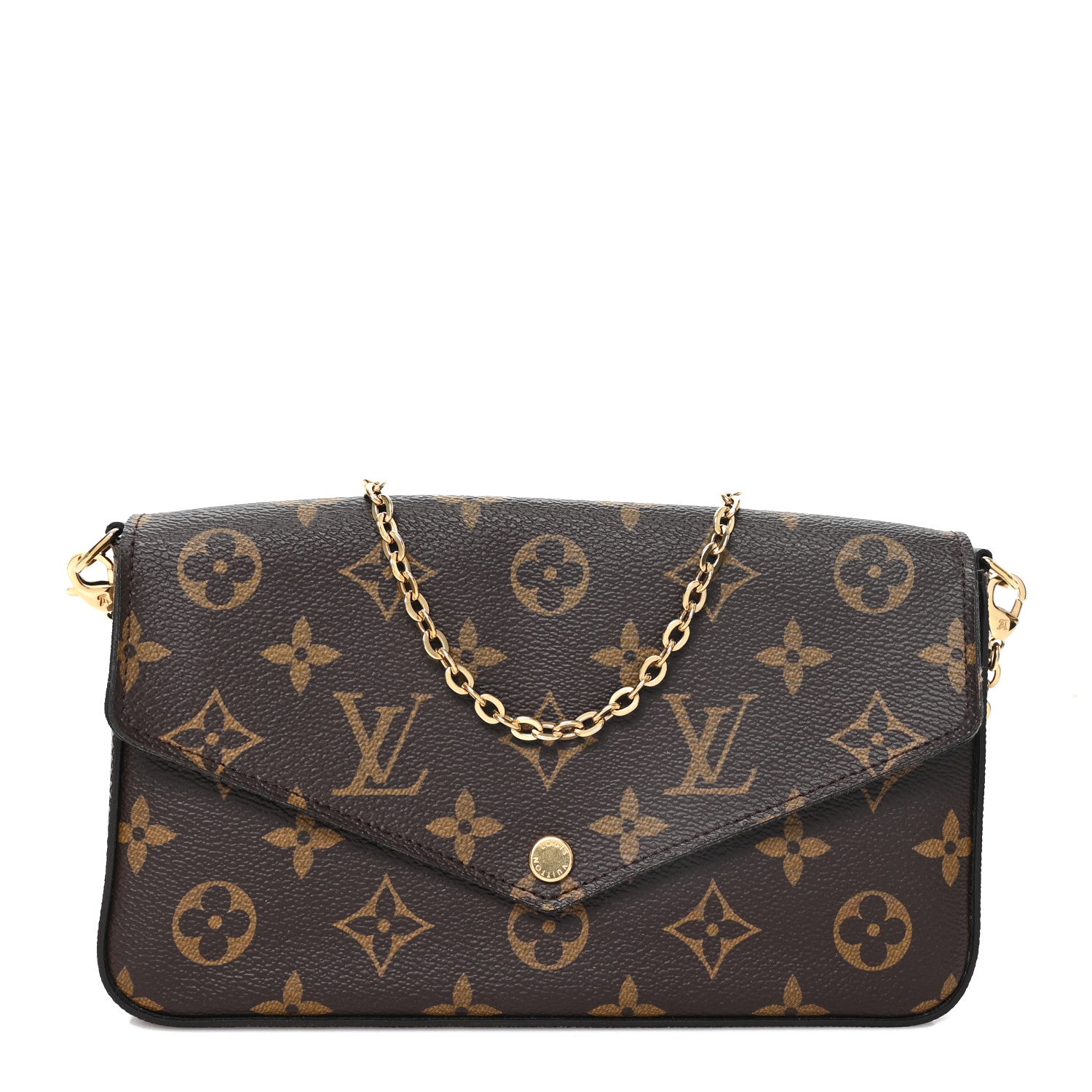 Louis Vuitton Monogram My LV World Tour Pochette Felicie Chain Wallet Black 1 of 12
