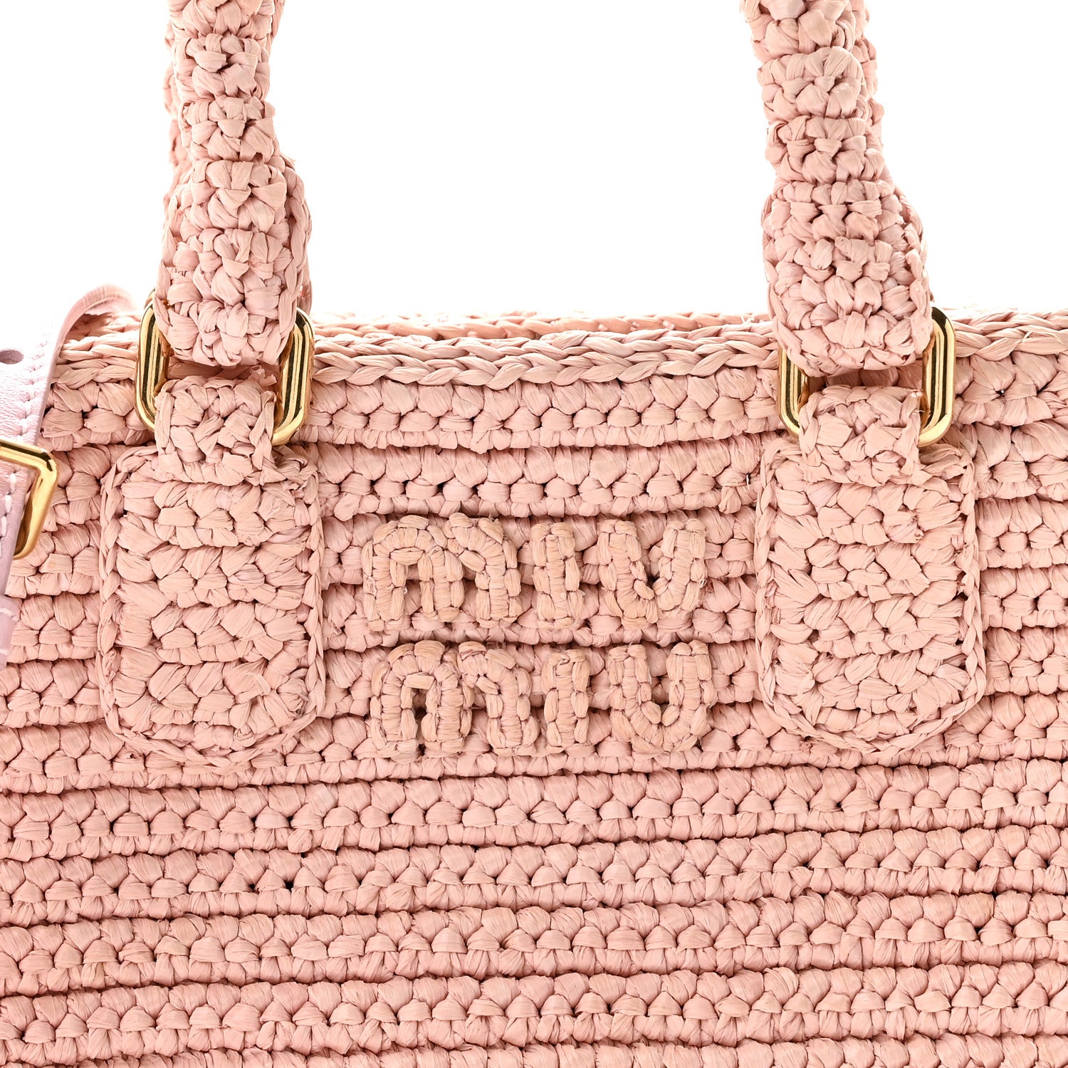 Miu Miu Crochet Calfskin S Narrow Arcadie Alabaster Pink 1939683
