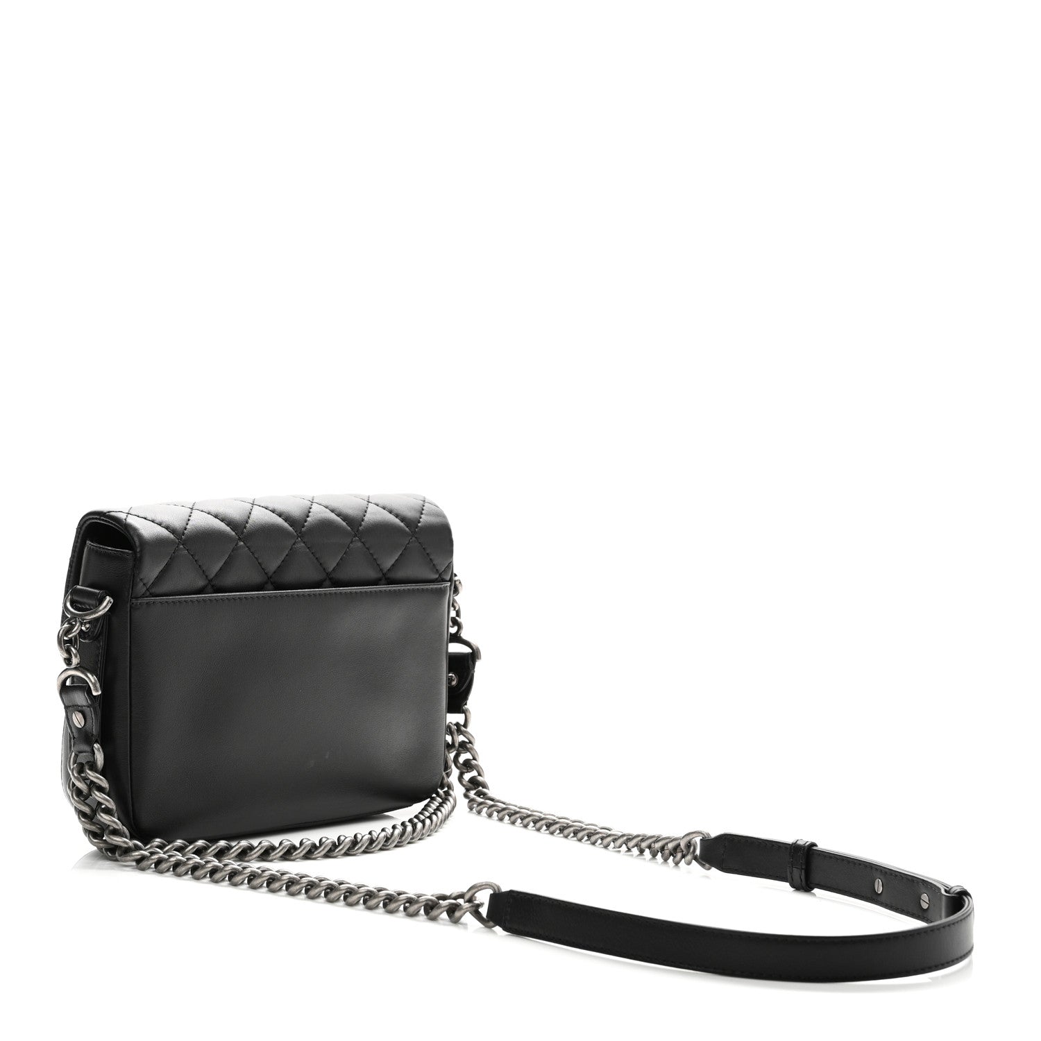 Chanel Calfskin Quilted Medium Rock My Shoulder Flap Black 3 of 11