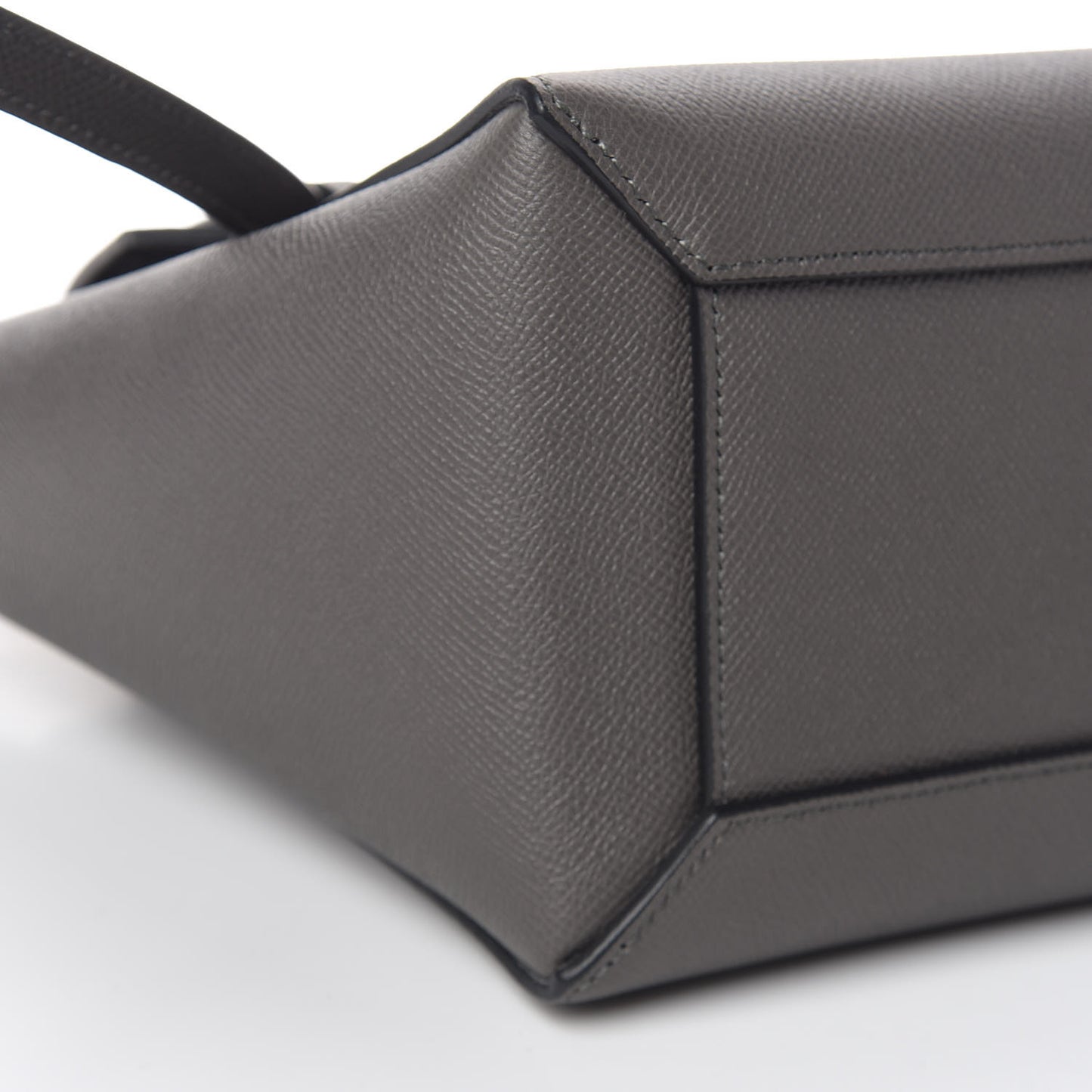 Baby Grained Calfskin Micro Belt Bag Grey