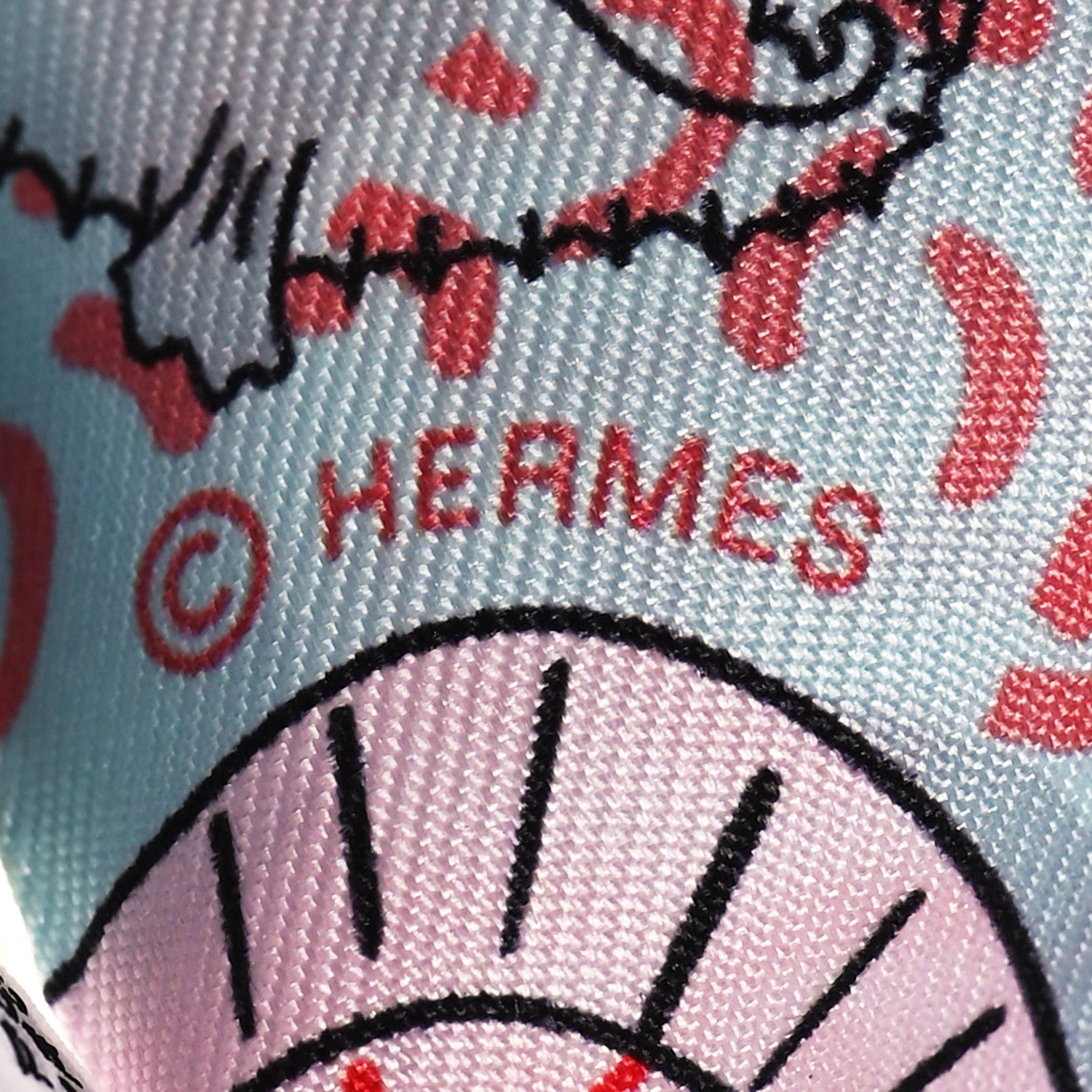 Hermes Silk Splash Park Twilly Rouge Rose Bleu Glacier 4 of 4