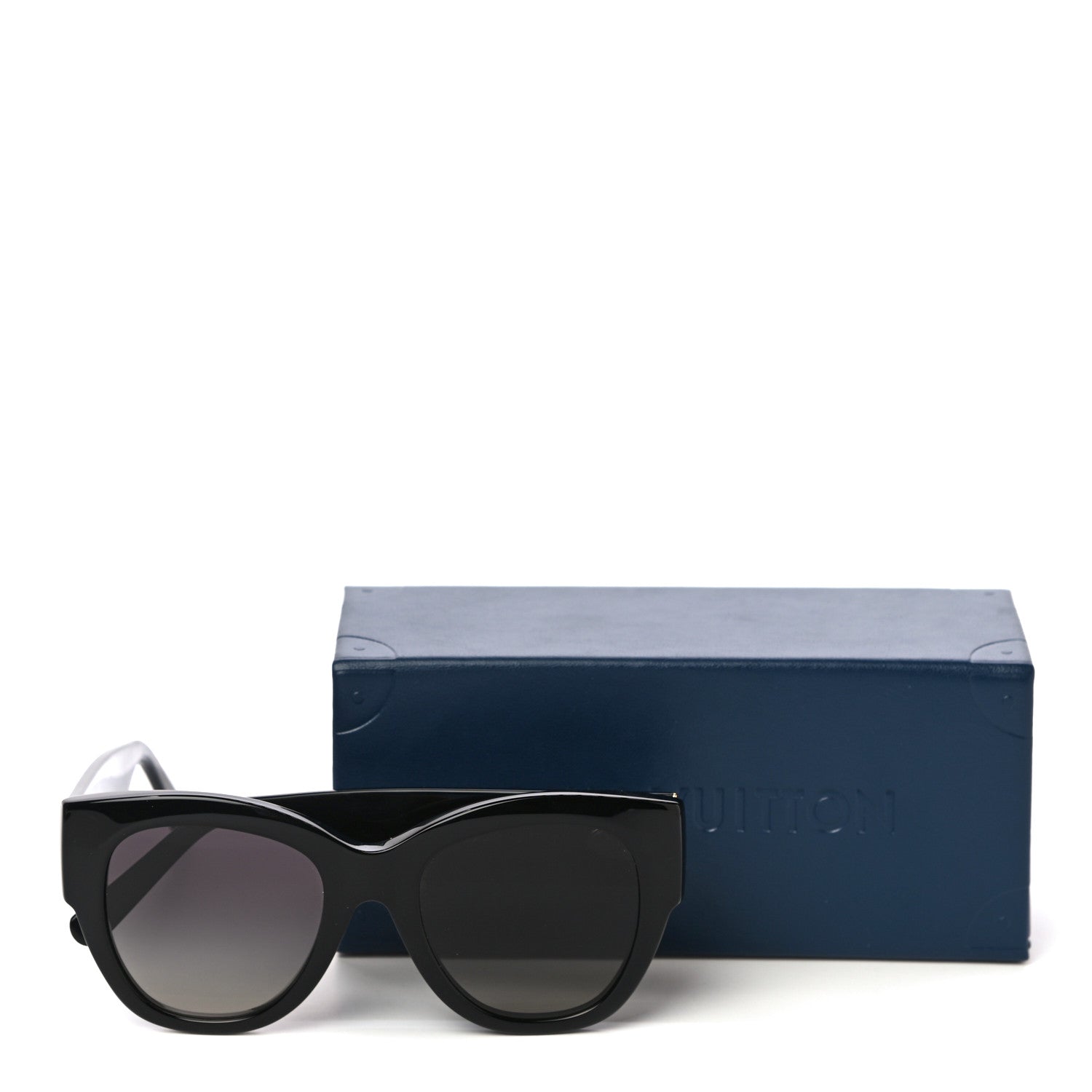 Louis Vuitton Acetate LV Empreinte Round Sunglasses Z1607W Black 7 of 7