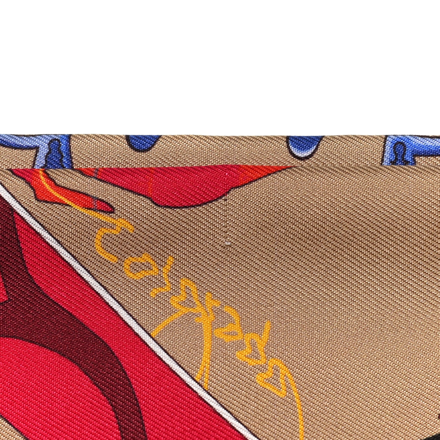 Silk Caleche Mors Et Bouteilles Twilly Framboise Beige Bourdeaux