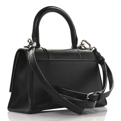 Balenciaga Grained Calfskin Hourglass Top Handle Bag XS Black 3 of 11