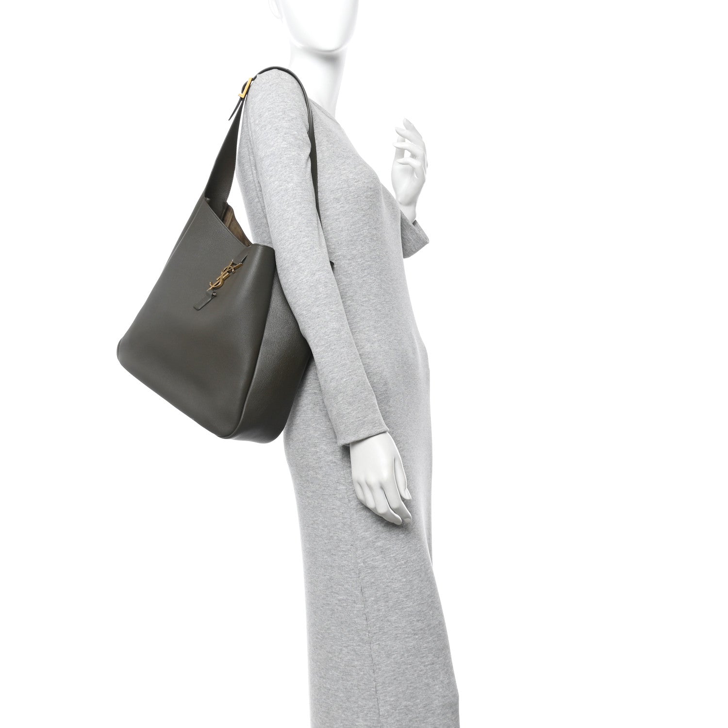 Saint Laurent Smooth Calfskin Large Le 5 A 7 Soft Hobo Light Musk 2 of 10