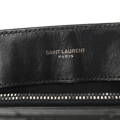 Saint Laurent Calfskin Y Quilted Monogram Small Loulou Chain Satchel Black 7 of 12