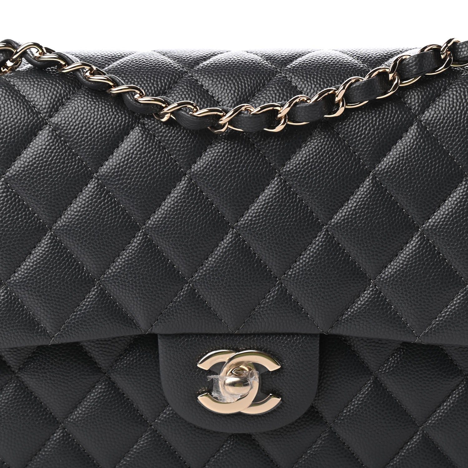 Chanel Caviar Quilted Medium Double Flap Dark Grey 10 of 11