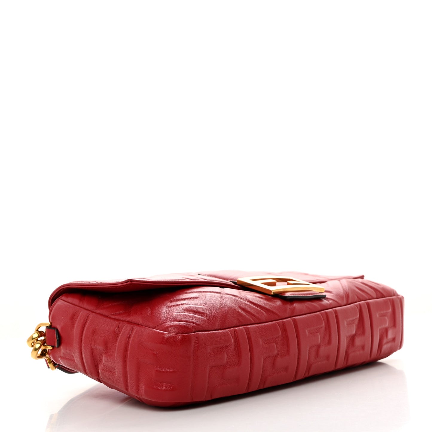 Nappa FF 1974 Embossed Large Baguette Fragola