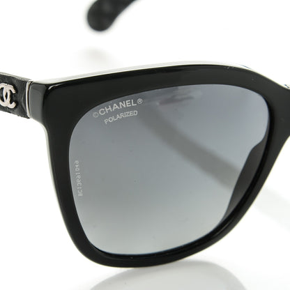 Chanel Acetate Quilted Polarized Butterfly CC Sunglasses 5288-Q Black 8 of 8